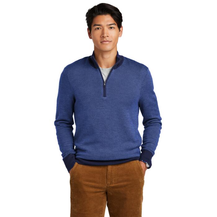 Washable Merino Birdseye 1/4 Zip Sweater Thumbnail
