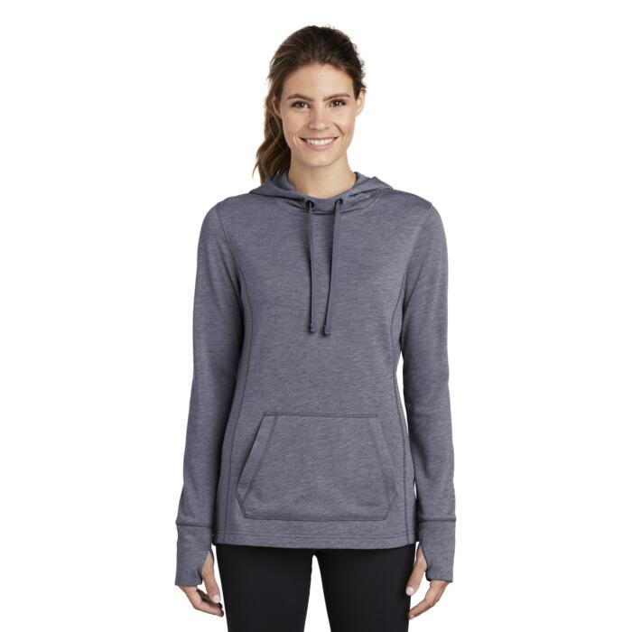 Women's PosiCharge ® Tri Blend Wicking Fleece Hooded Pullover Thumbnail