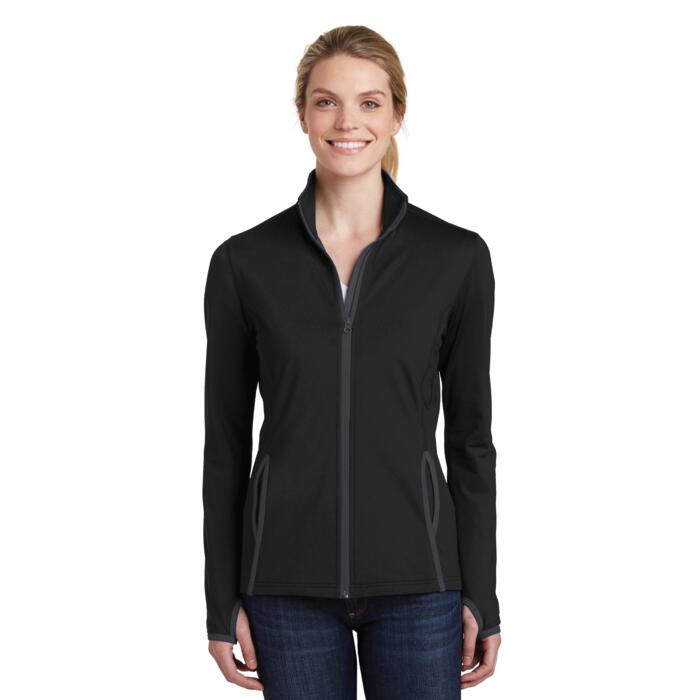 Women's Sport Wick ® Stretch Contrast Full Zip Jacket Thumbnail