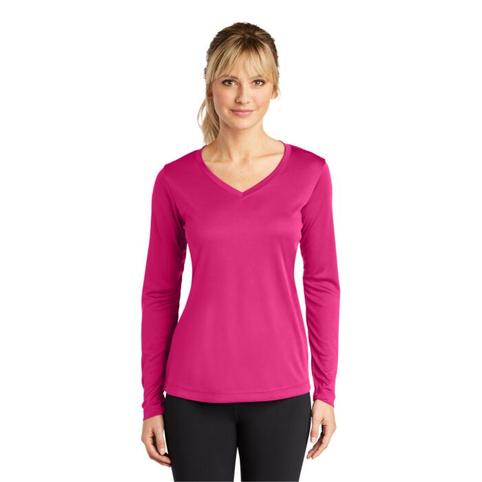 BFP - Ladies Long Sleeve PosiCharge ® Competitor V Neck Tee Thumbnail